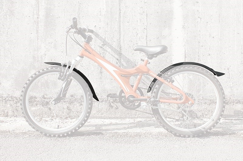Tilbehør - Cykelskærme - SKS Velo 55 Kids Skærmsæt 20" x 55mm u. stivere sort