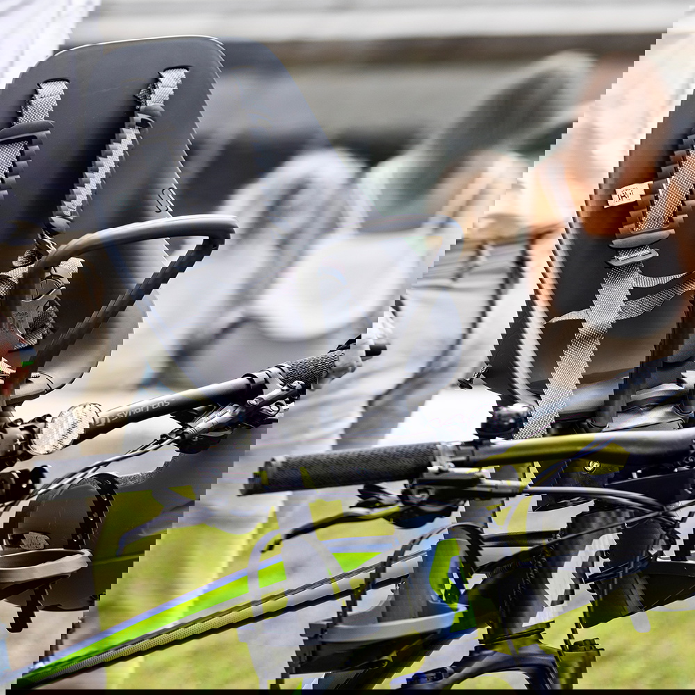 Tilbehør - Cykelstole - Urban Iki Barnestol til foran (styrpind) - 9 mdr til 3 år (til 9-15 kg) - Sort/brun