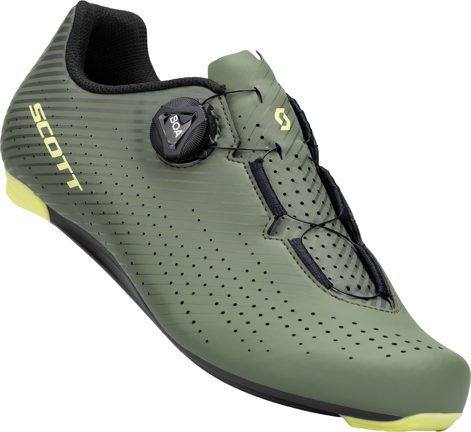Beklædning - Cykelsko - Scott Road Comp SPD-SL Sko - Olive Green/Yellow