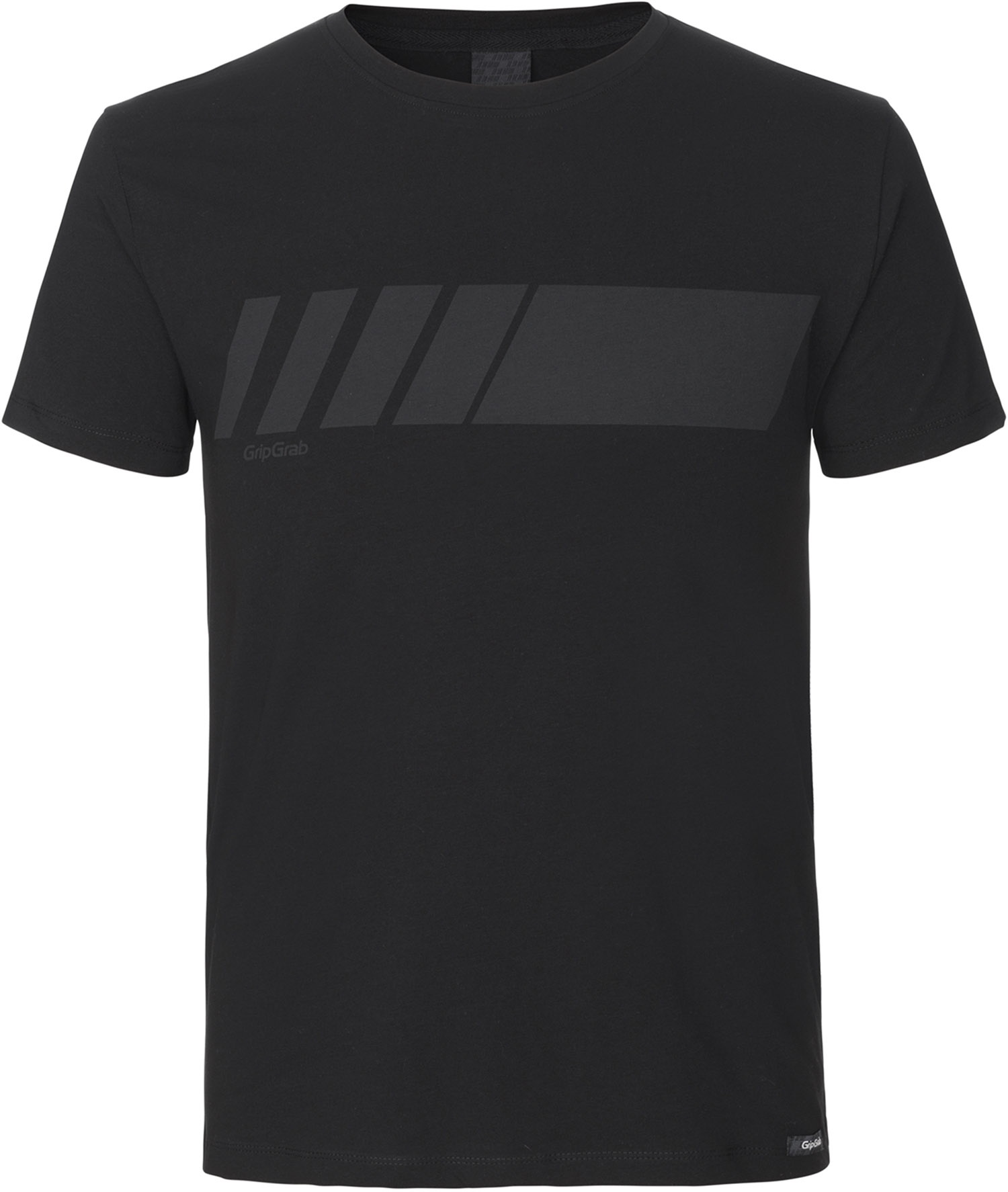 GripGrab Racing Stripe Kortærmet Økologisk Bomulds-T-shirt - Sort
