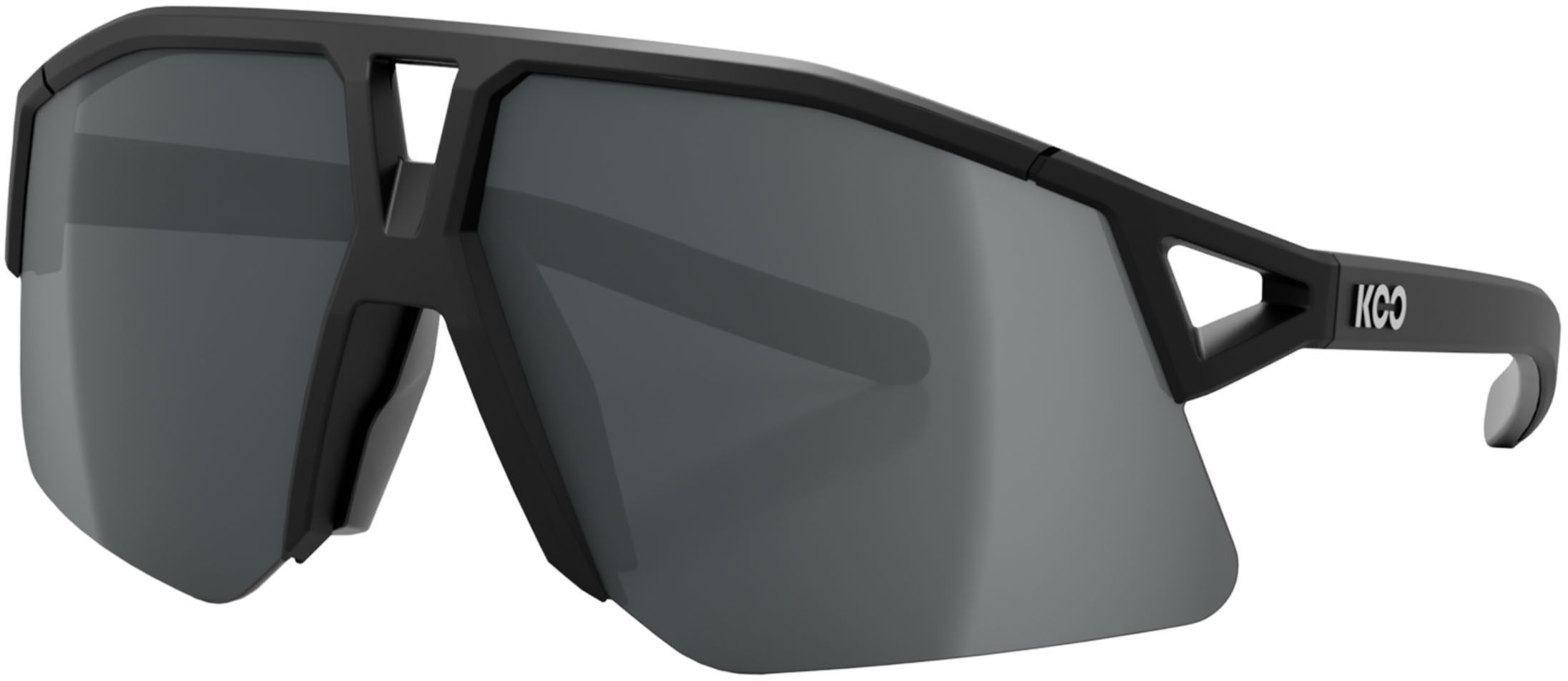 KOO Hype Cykelbriller - Black Matt - Light Smoke Lens