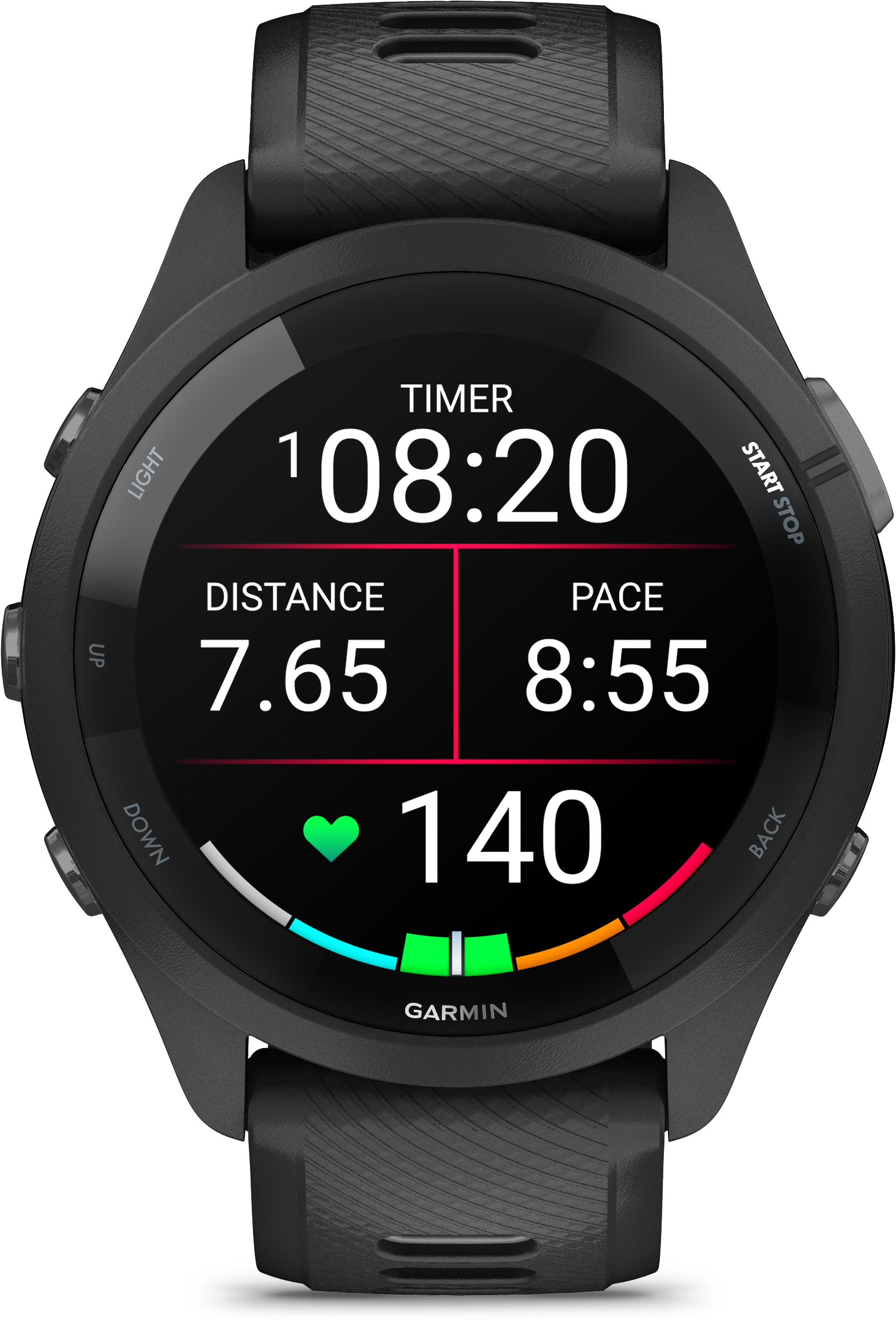 Tilbehør - Cykelcomputer & GPS - Garmin Forerunner 265 Music - Sort/Powder