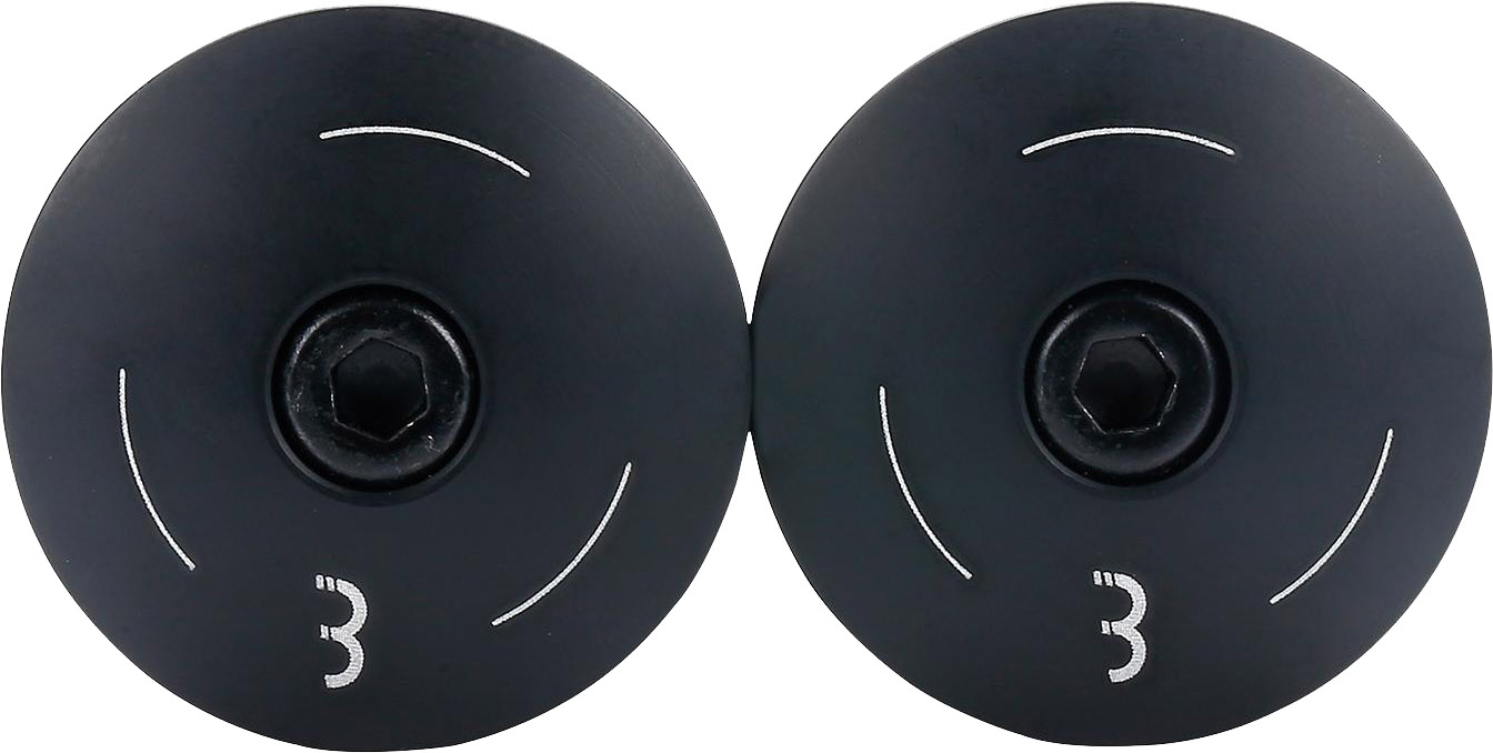 Tilbehør - Styrbånd - BBB ScrewOn Styrpropper Alu 18-22mm - Sort (2 stk.)