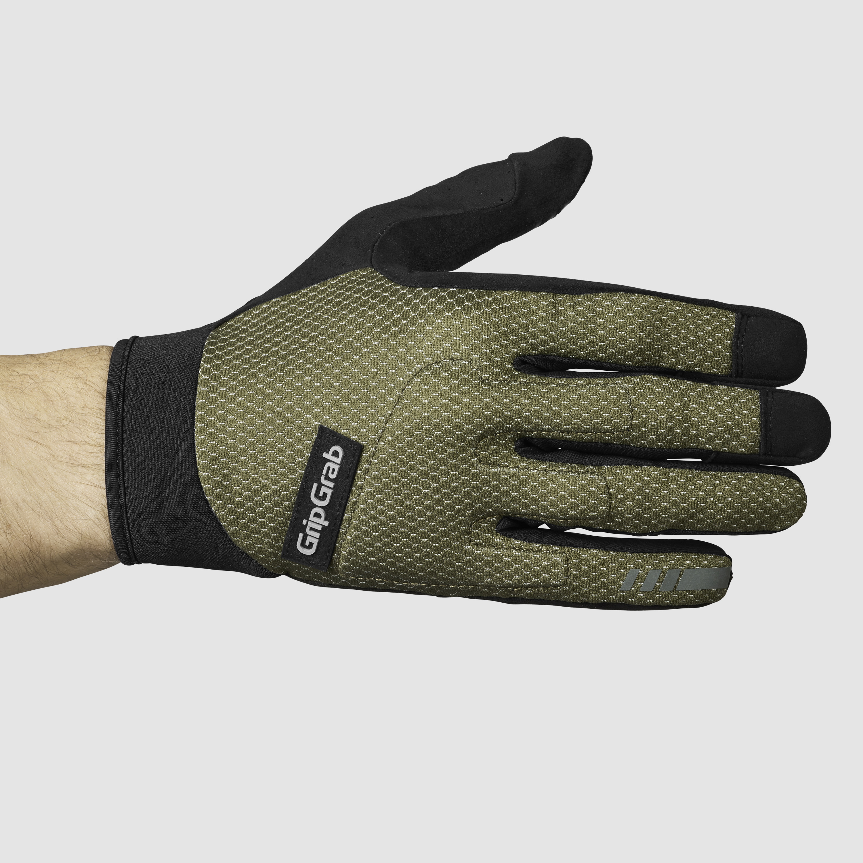 Beklædning - Cykelhandsker - GripGrab Descent Guarded Langfingret Sommerhandsker - Olive Green
