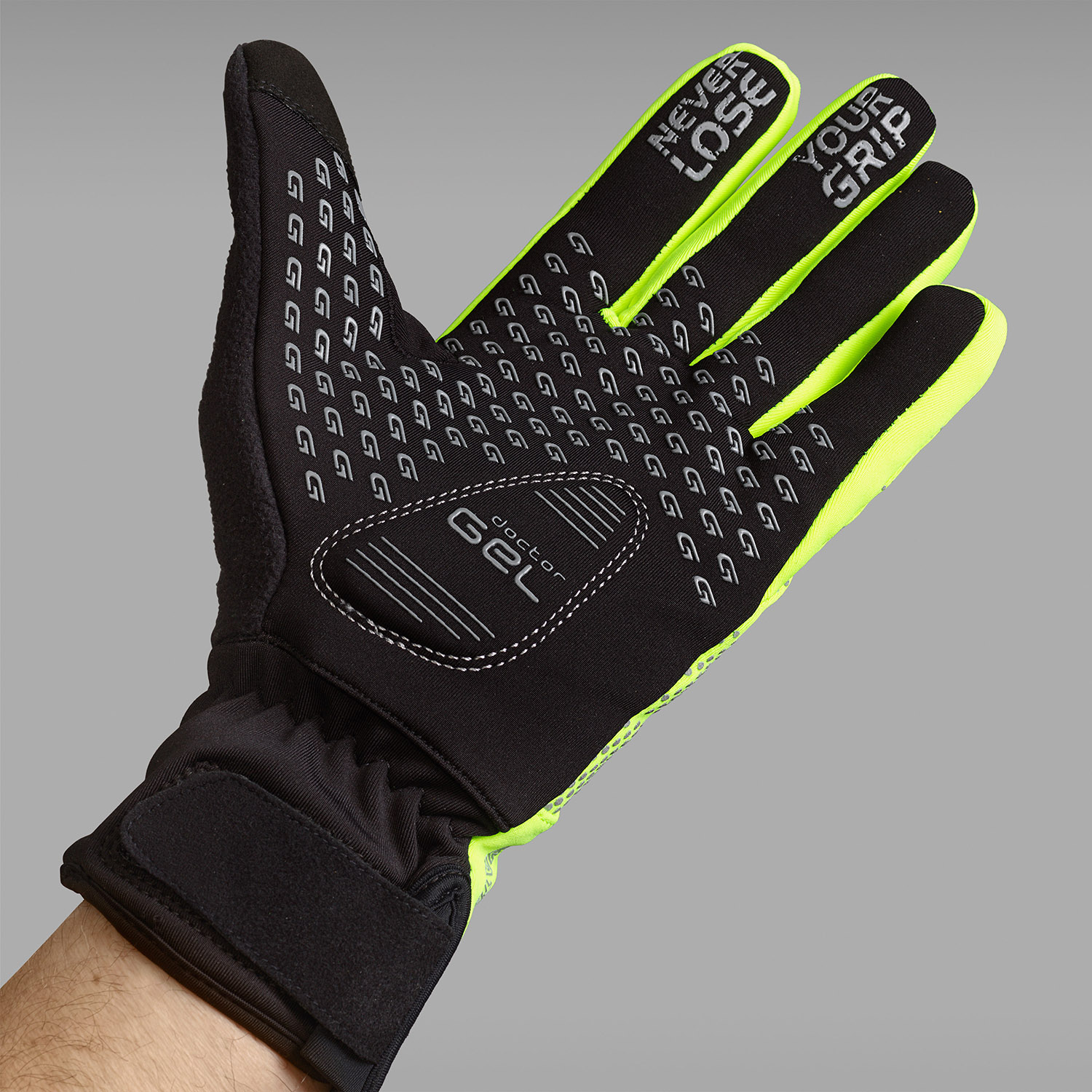 GripGrab Ride Waterproof Hi-Vis Winter 1069 - Cykelhandske - Neon Gul - Str. XS