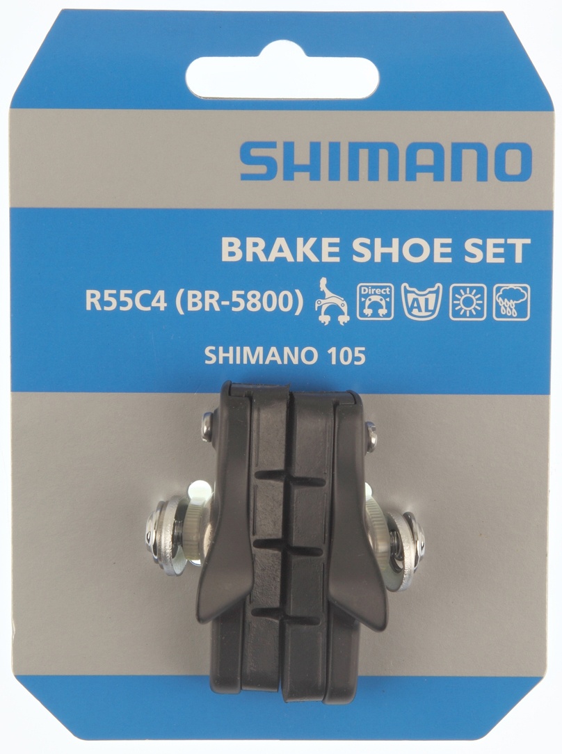 Reservedele - Bremseklodser - Shimano Bremsesko R55C4 105 BR5800 Sort
