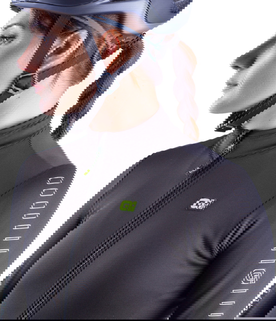 Beklædning - Cykeltrøjer - Cykeltrøjer langærmet - Alé Spring/Fall Jersey Solid Fondo Dame - Sort