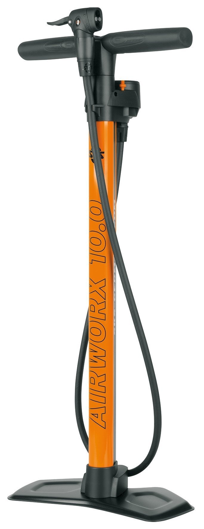 Tilbehør - Cykelpumper - SKS Airworx 10.0 Fodpumpe - Orange (inkl. 3 dækjern)