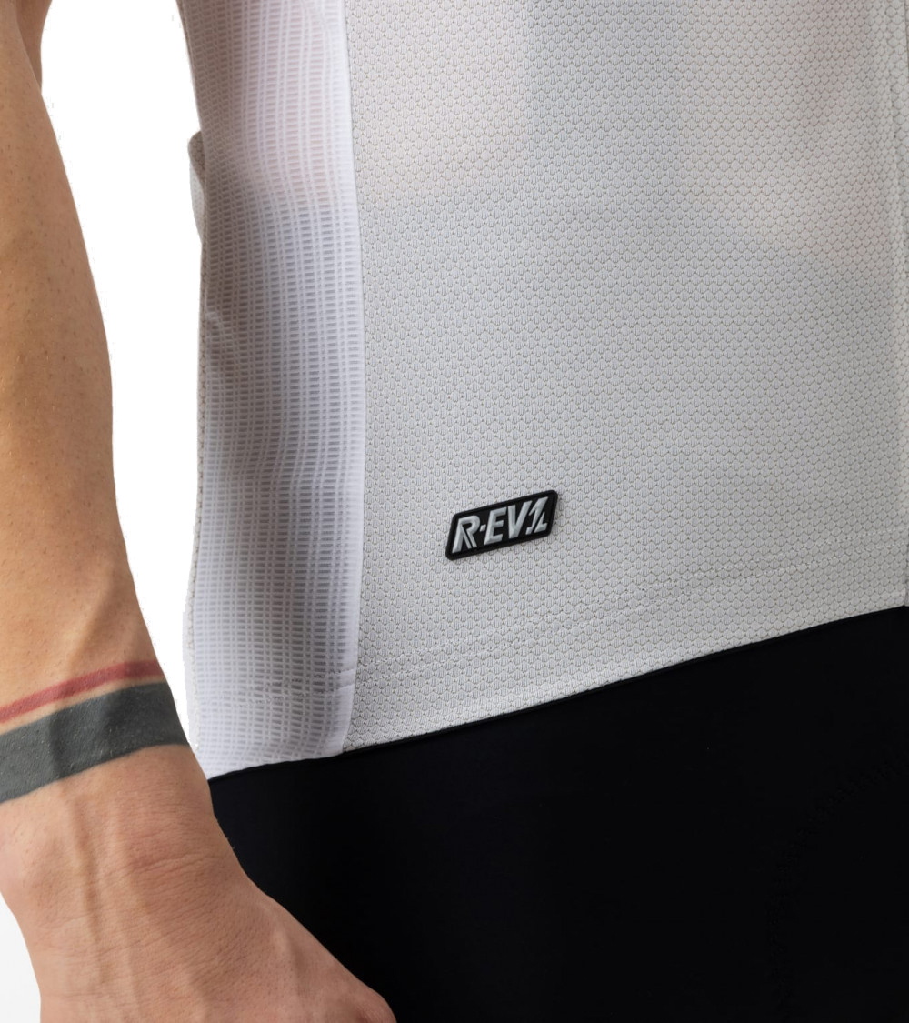 Beklædning - Cykeltrøjer - Alé Jersey R-EV1 Silver Cooling - Hvid