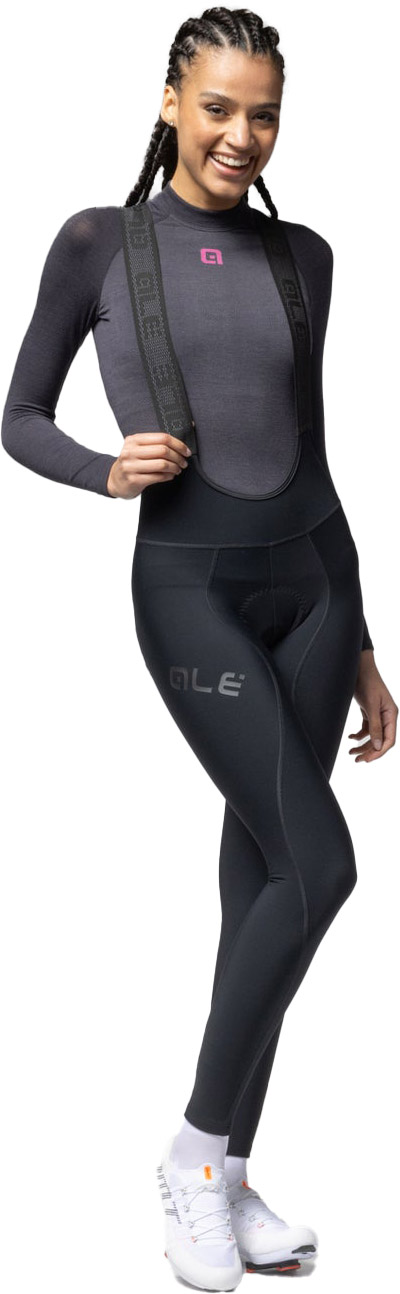 alé winter calzam. cb donna women's bibtights - nero/black
