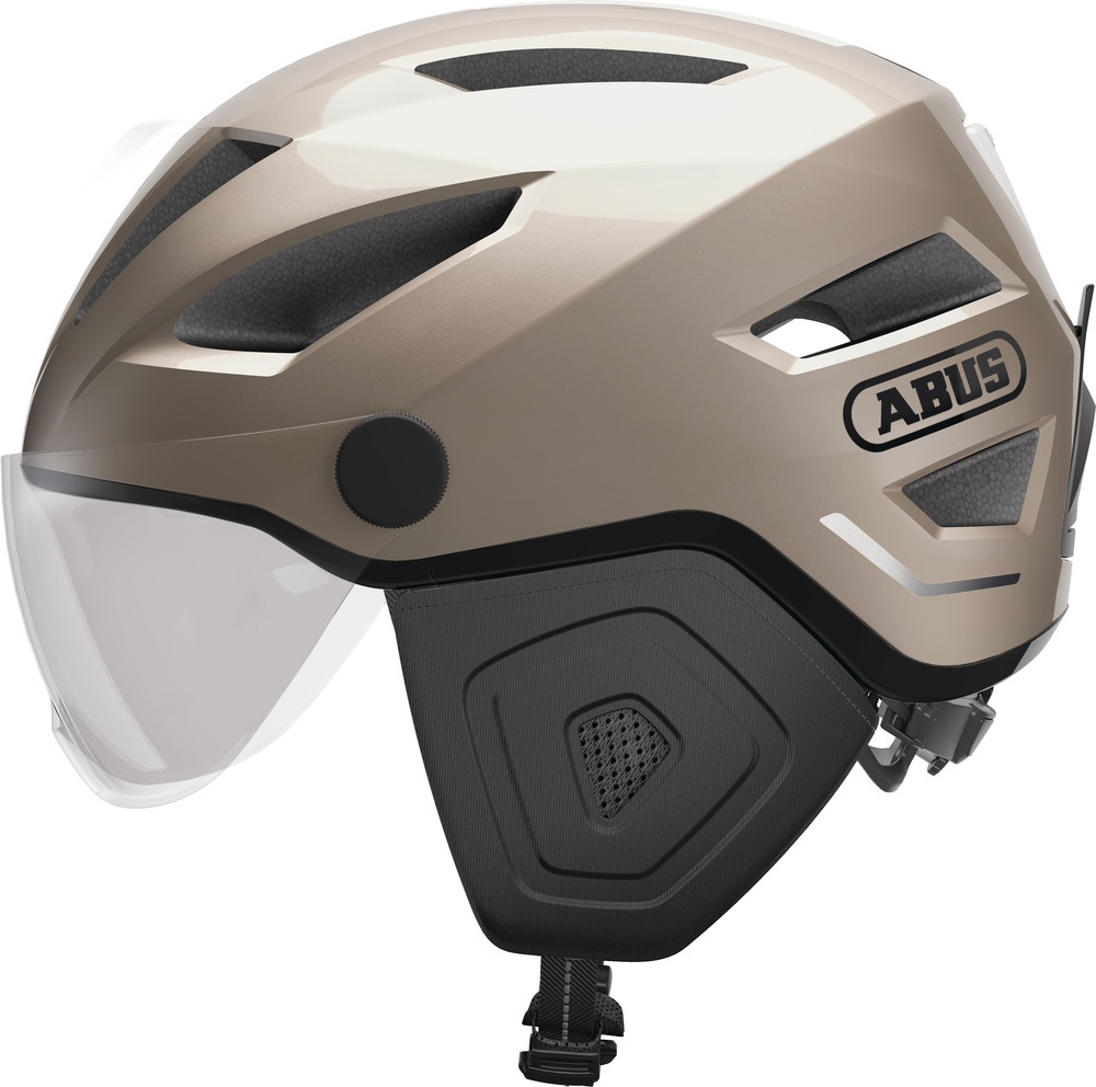 Se Abus Pedelec 2.0 ACE m. LED lys - Brun (elcykel hjelm) hos Cykelexperten.dk