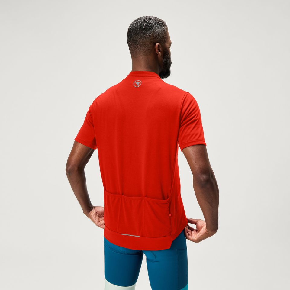 Beklædning - Cykeltrøjer - Endura Loop S/S Zipped Jersey - Flame Red