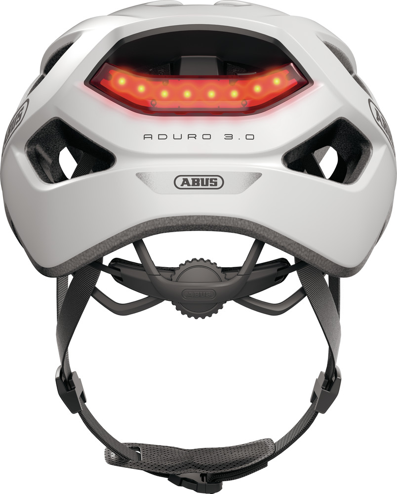 Beklædning - Cykelhjelme - Abus Aduro 3.0 m. LED - Polar White