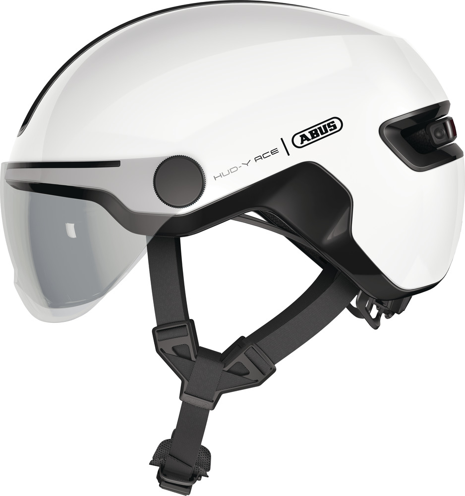 Abus Hud-Y ACE m. LED lys - Hvid (DK)