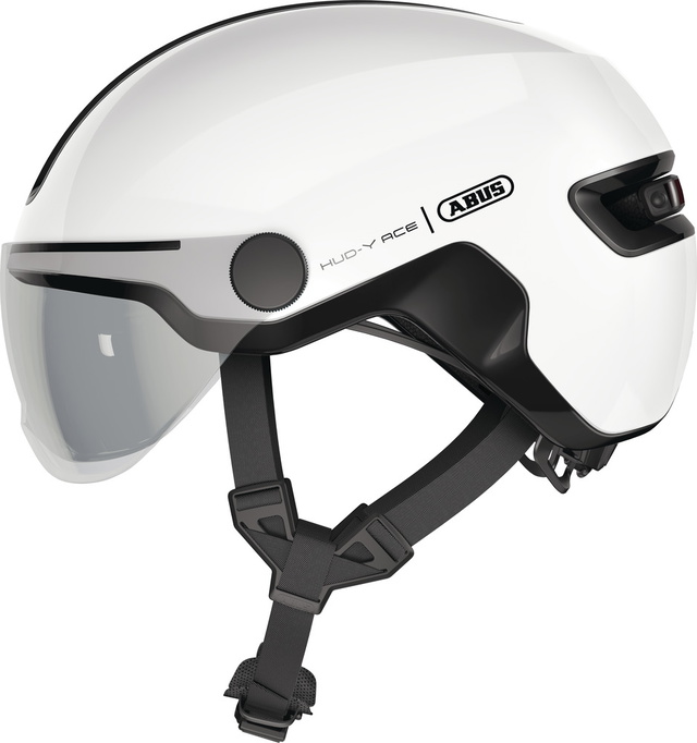Abus Hud-Y ACE m. LED lys - Hvid (DK)