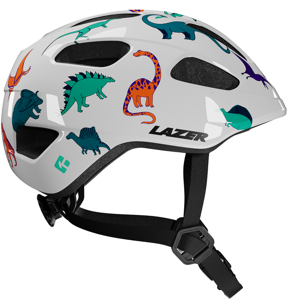 Lazer Pnut 2.0 Kineticore ogquot;Green Buckleogquot; cykelhjelm – Dinosaur