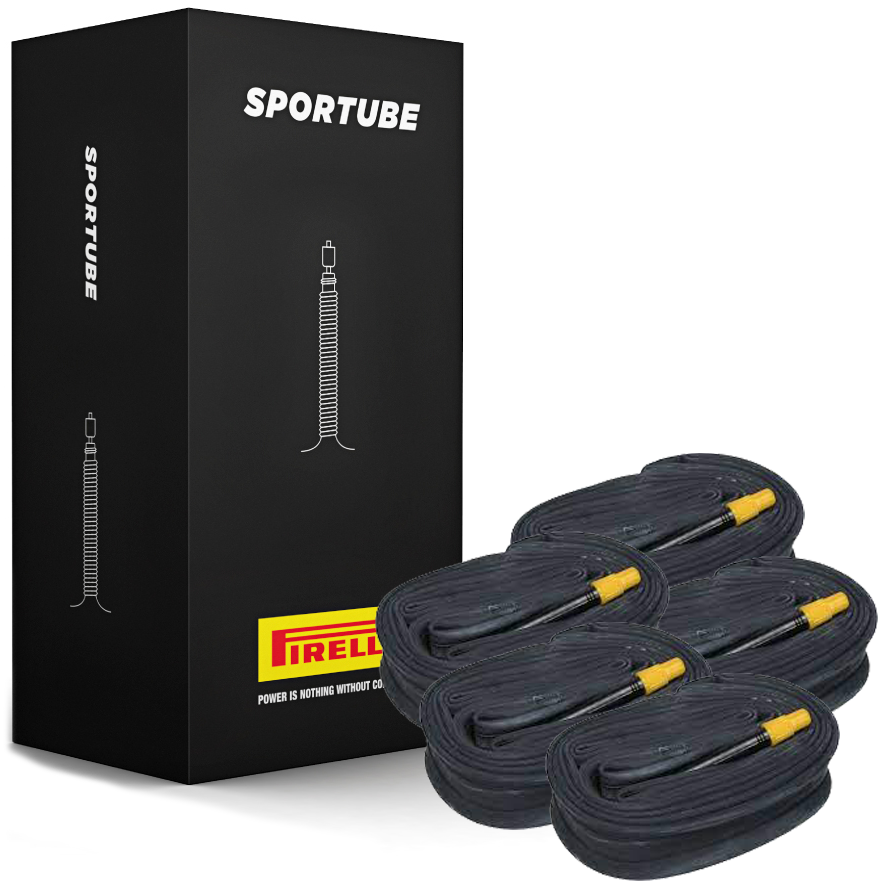 Se Pirelli Sportube Road - Slange 700 x 23-30c med 48mm lange racerventil hos Cykelexperten.dk