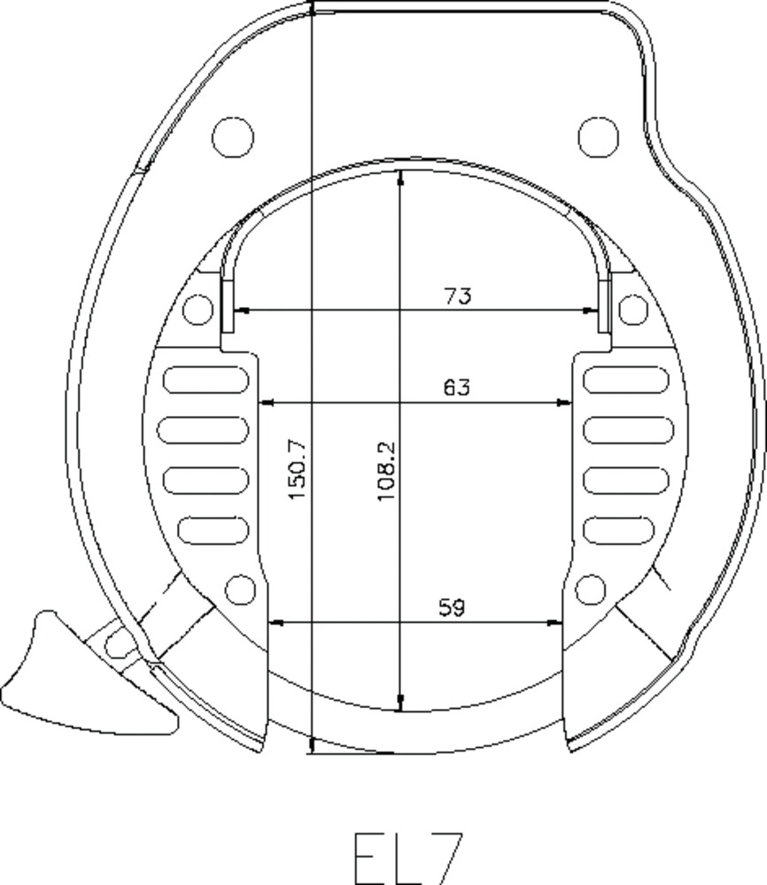 Tilbehør - Cykellås - Abus YWS Ringlås + 100cm 6mm kæde + Taske