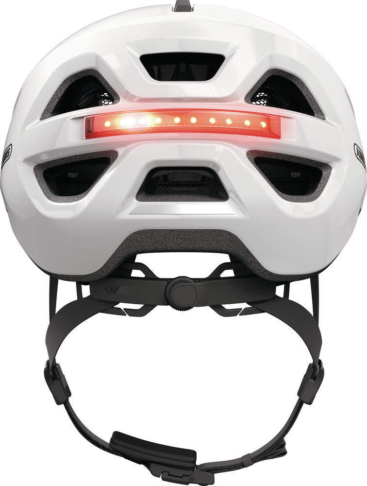 Beklædning - Cykelhjelme - Abus Hjelm Urban-I 4.0 m. LED - Shiny White