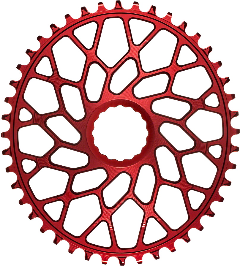 Absoluteblack Chainring Direct Mount Singlespeed 40t 1x10/11/12 Oval Easton Rød