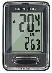Cateye Velo 9 VL-520 cykelcomputer, sort