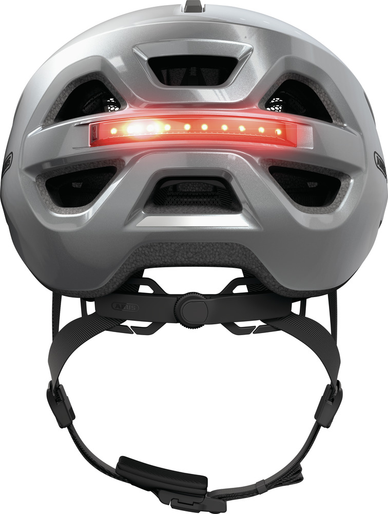 Beklædning - Cykelhjelme - Abus Hjelm Urban-I 4.0 m. LED - Graphite Silver