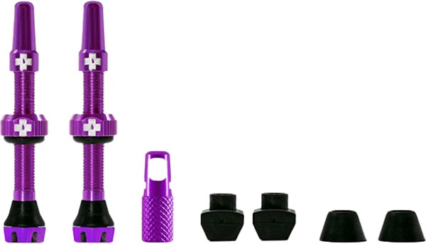 Reservedele - Tubeless - Muc-Off Tubeless Valve / Ventil Kit v2.0  - 44 mm - Purple