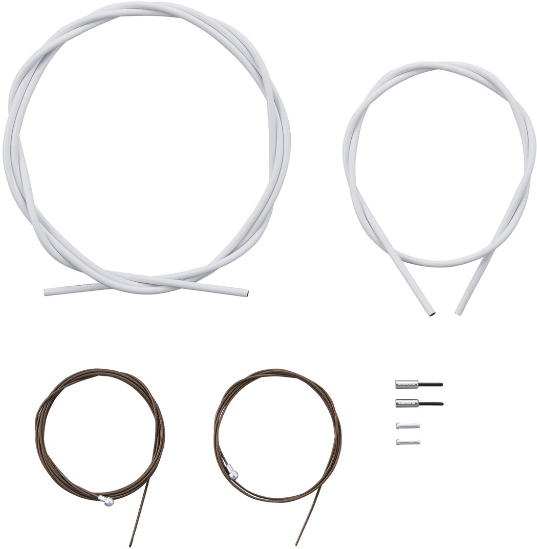 Shimano BC-9000 Bremsekabelsæt m. Polymeroverflade – Hvid