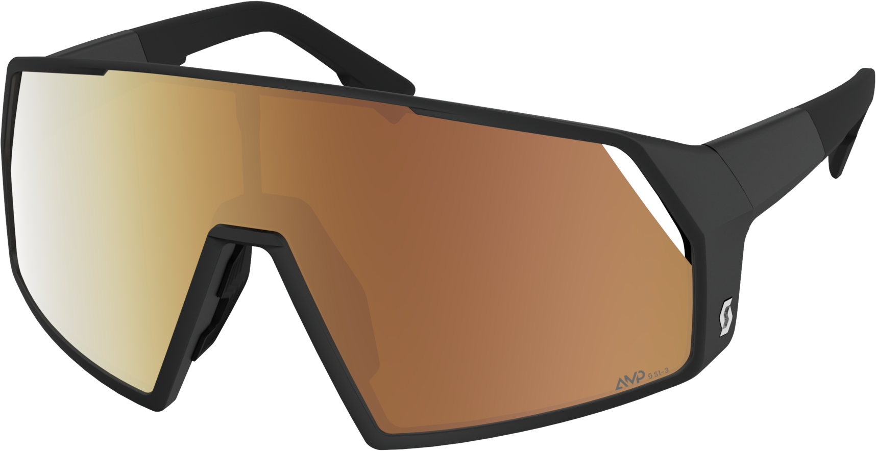 SCOTT Pro Shield LS - Cykelbriller - Sort/AMP LS Gold Chrome
