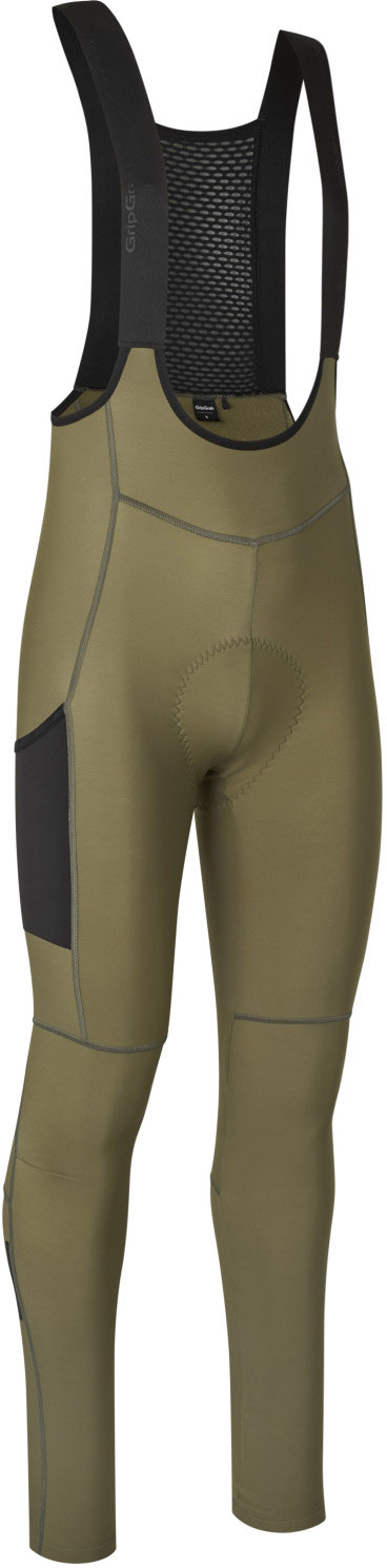 GripGrab PACR Thermo bibtights - Olive Green