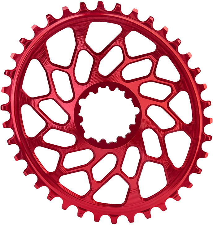 Absoluteblack Chainring Direct Mount Singlespeed 36t Oval Sram Rød