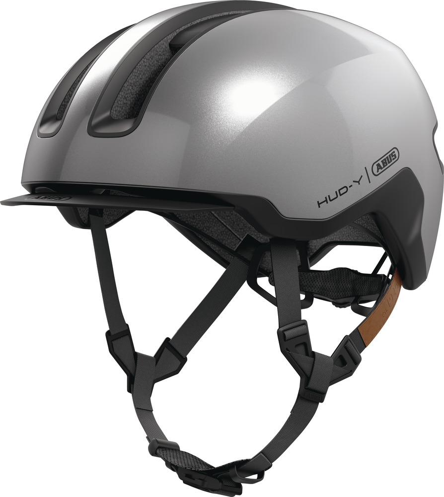 Beklædning - Cykelhjelme - Abus Hud-Y m. LED - Silver
