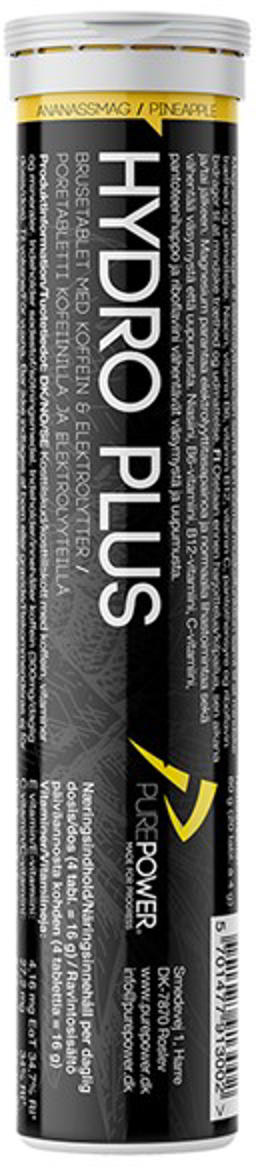 Tilbehør - Energiprodukter - Purepower Electrolyte Pineapple - 20 Tabs