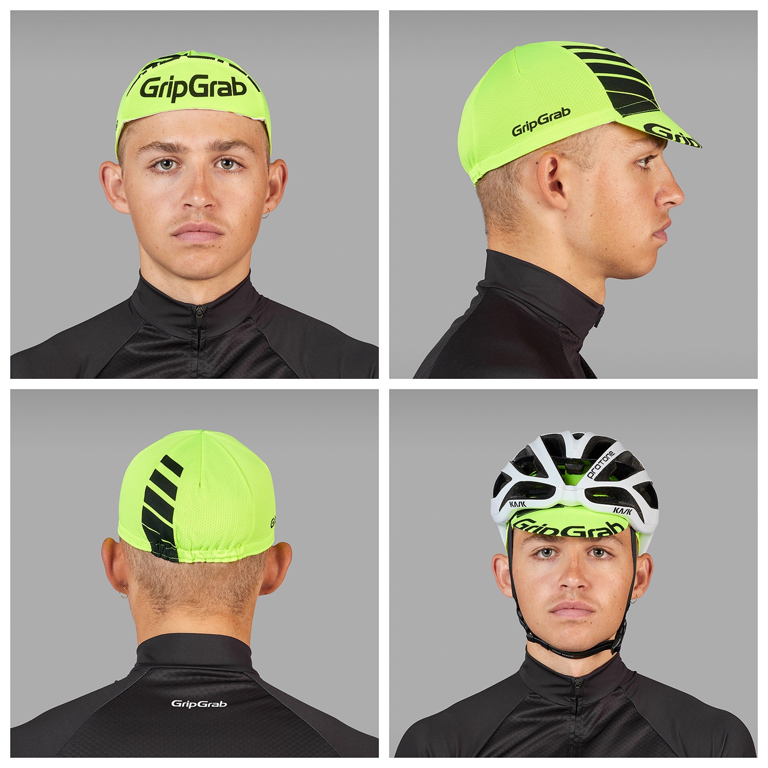 Beklædning - Cykelkasketter - GripGrab Letvægts Summer Cycling Cap - Yellow Hi-Vis/Black