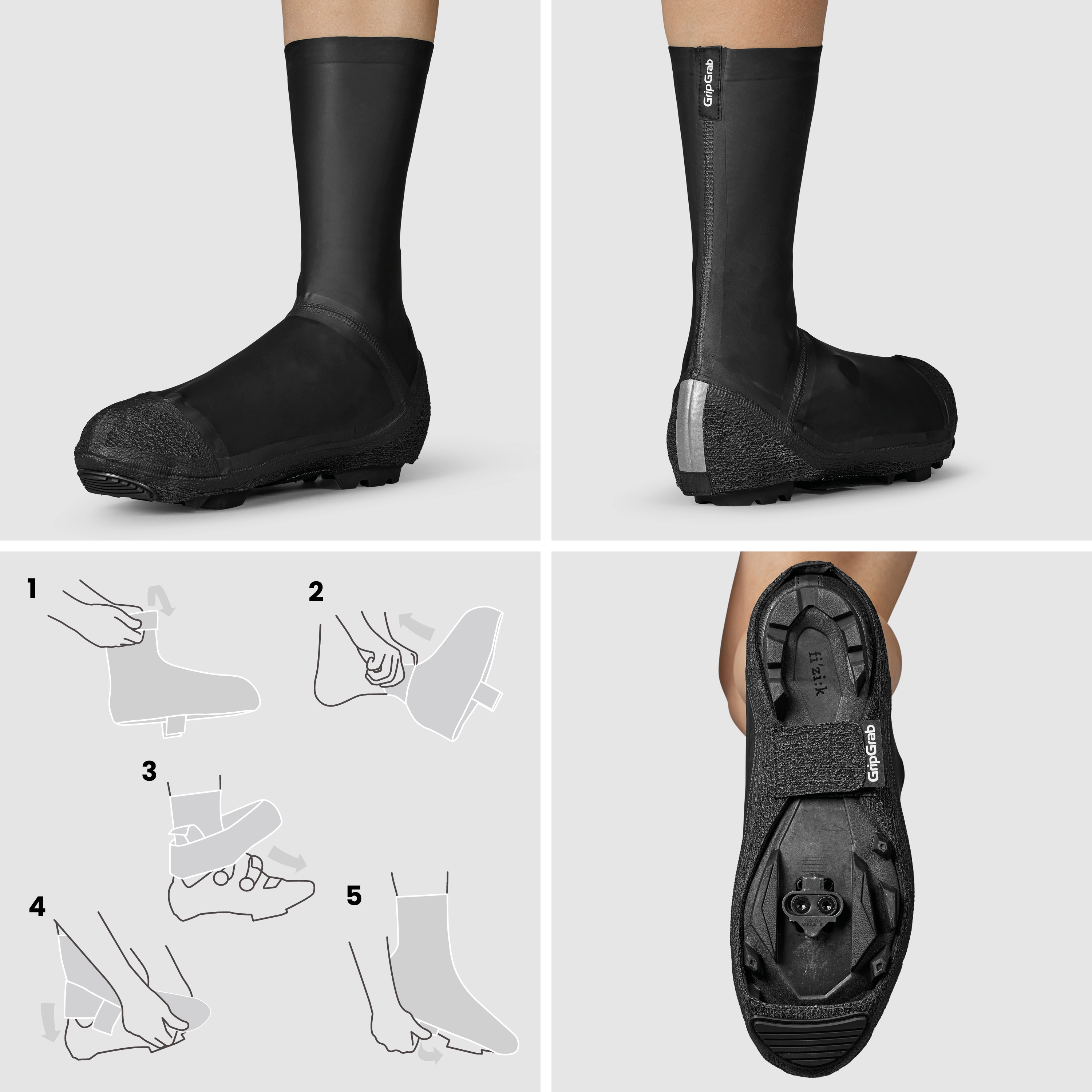 Beklædning - Skoovertræk - GripGrab AquaShield 2 Gravel Skoovertræk - Black