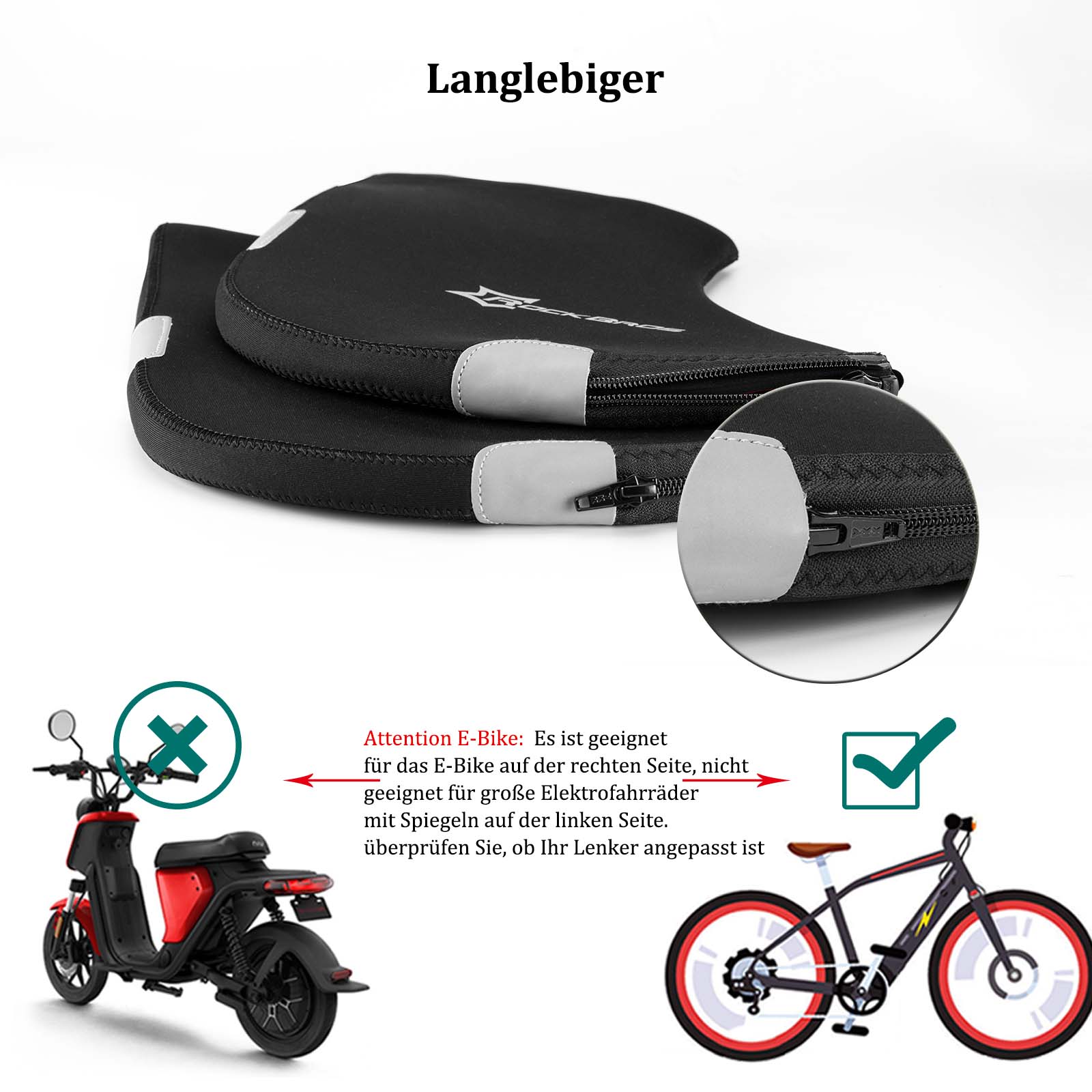 Beklædning - Cykelhandsker - RockBros Styrhandsker Neopren 6mm - Black