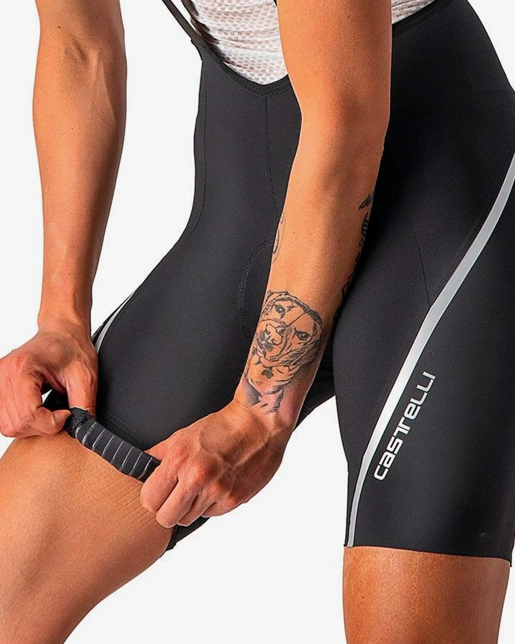 Beklædning - Cykelbukser - Castelli VELOCISSIMA 3 BIBSHORT - Black/Silver