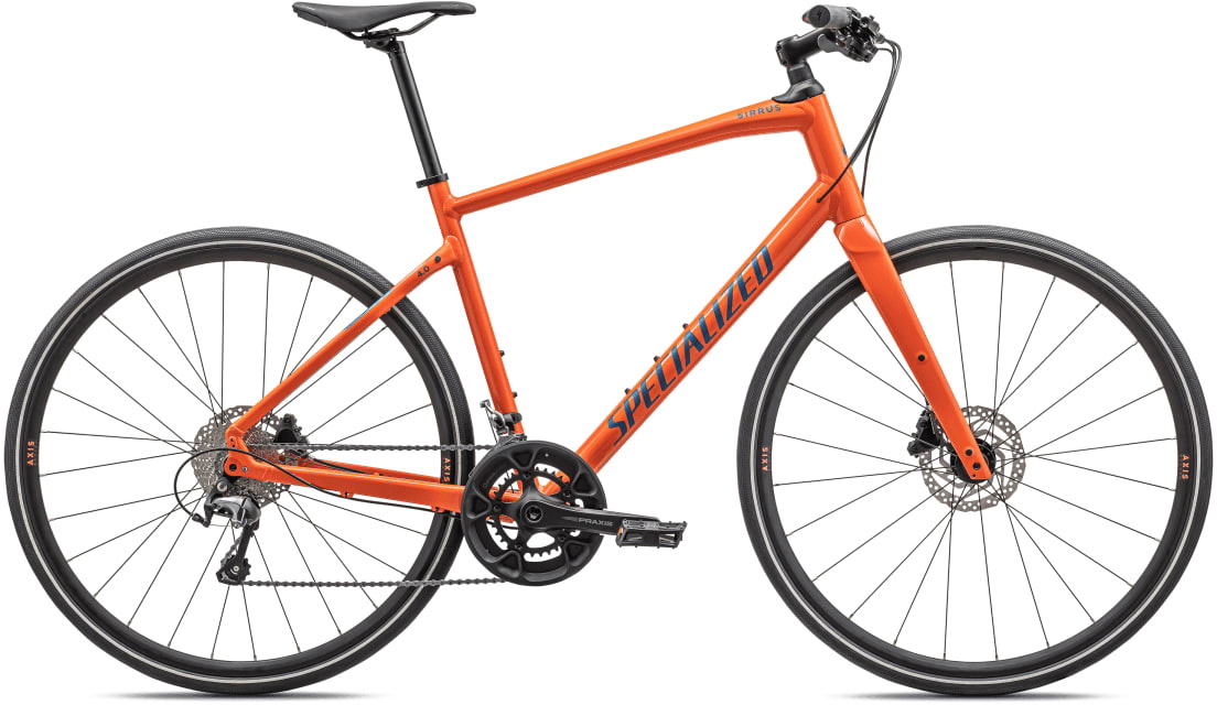 Se Specialized Sirrus 4.0 2023 - Orange hos Cykelexperten.dk