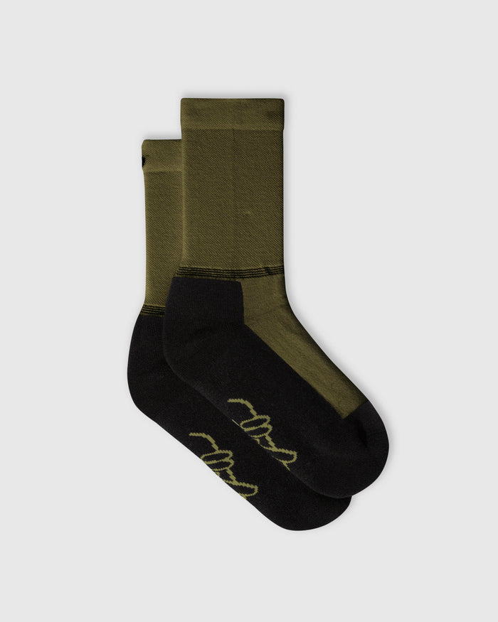Beklædning - Sokker - Fingerscrossed Merino Ringlet Vinter Sokker - Olive