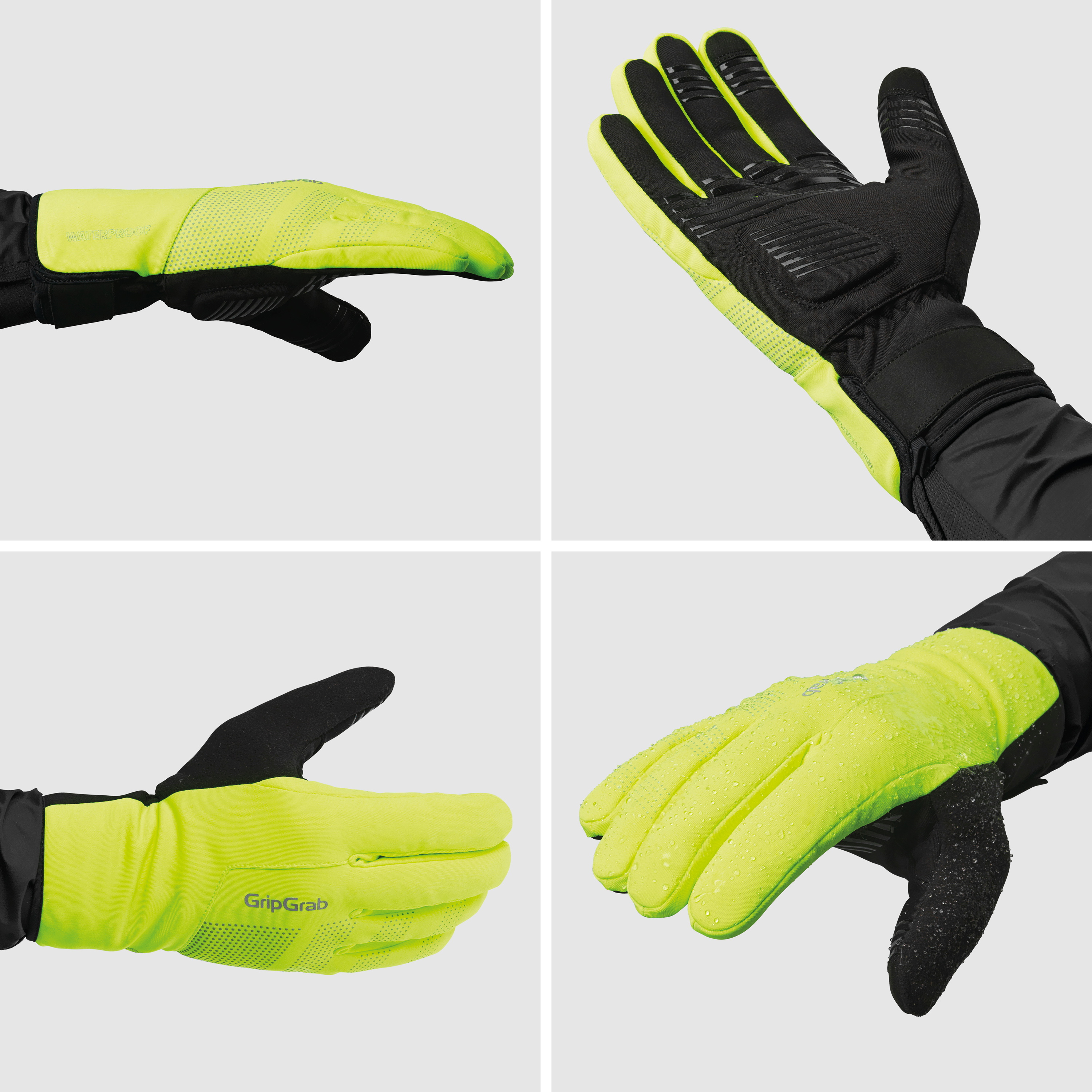 Beklædning - Cykelhandsker - GripGrab RIDE 2 Vandtæt Vinterhandsker - Yellow Hi-Vis