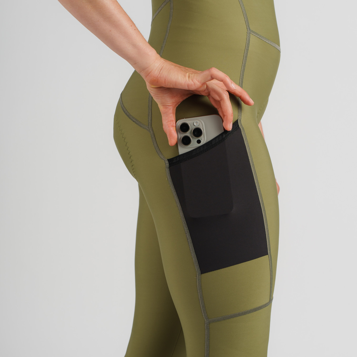 Beklædning - Cykelbukser - GripGrab PACR Thermo bibtights til damer - Olive Green