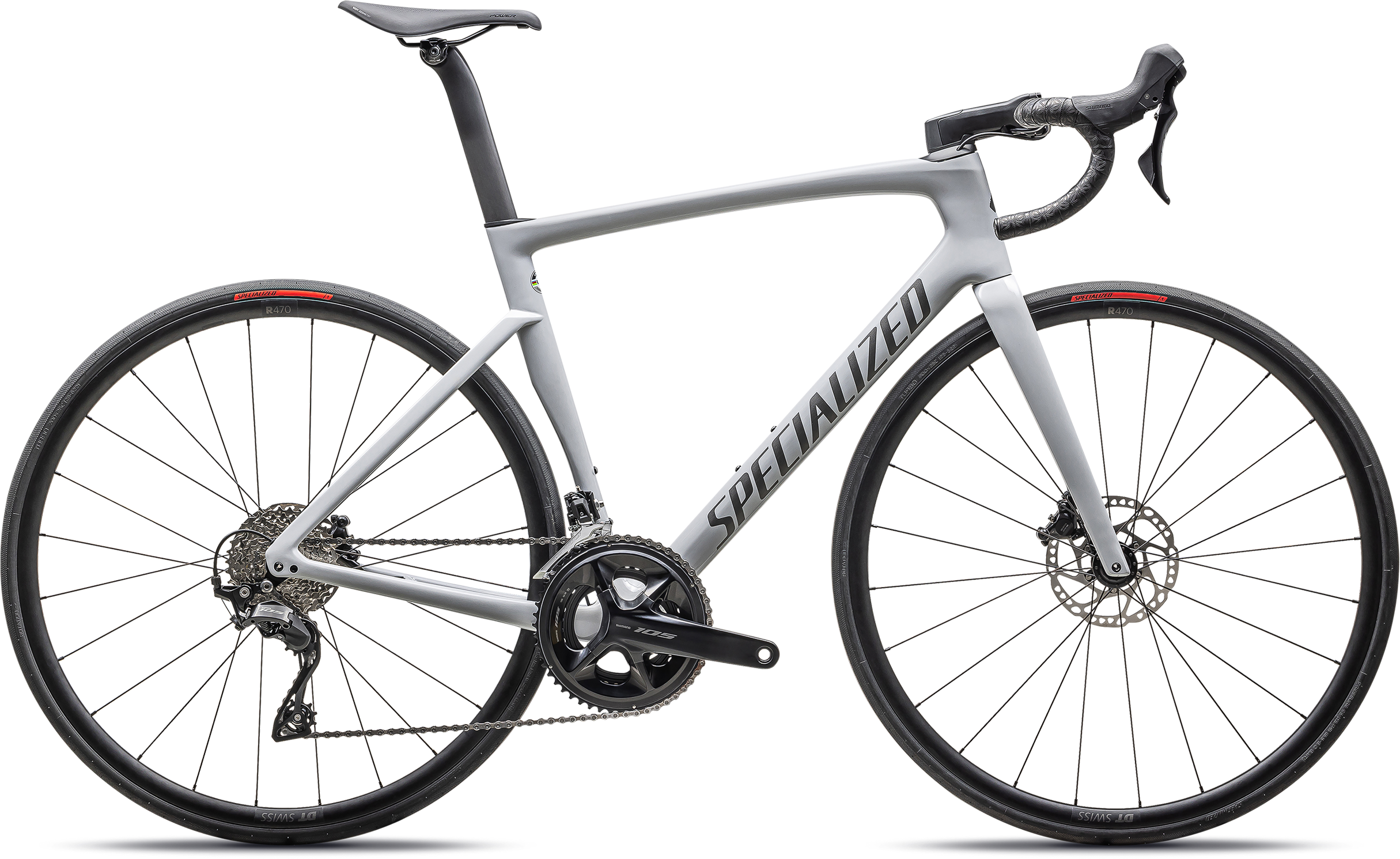 Specialized Tarmac SL7 Sport – Shimano 105 2025 – Gloss Dove Grey / Smoke
