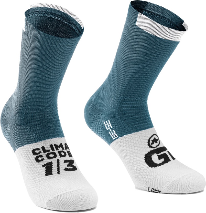  - Assos GT Socks C2 - Blå/Hvid