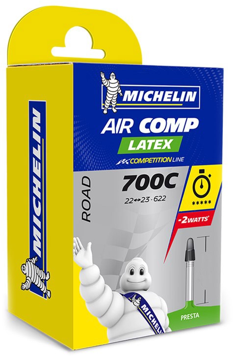 Reservedele - Cykelslanger - Michelin Aircomp Latex Tube 700x22/23c Presta 40mm/60mm