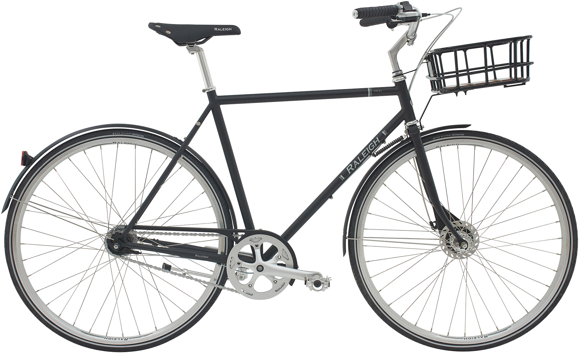 Cykler - Herrecykler - Raleigh Yate+ Herre 7g 2026 - Mat Sort