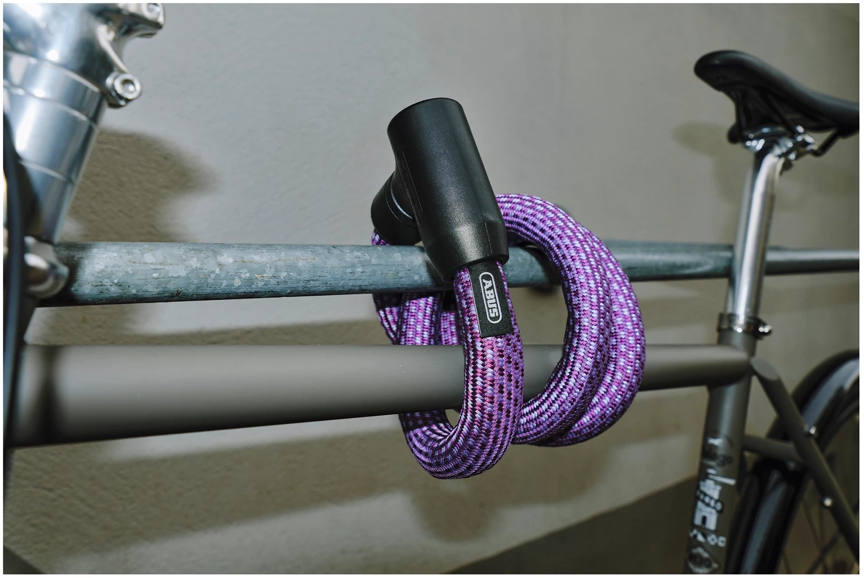 Tilbehør - Cykellås - Abus Yarnit 4004K Kædelås 110 cm - Lilla