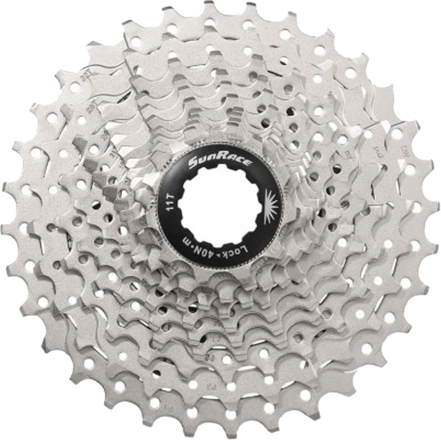 Sunrace CSRX1 Kassette 11 speed 11-32T Road Metallic Sølv