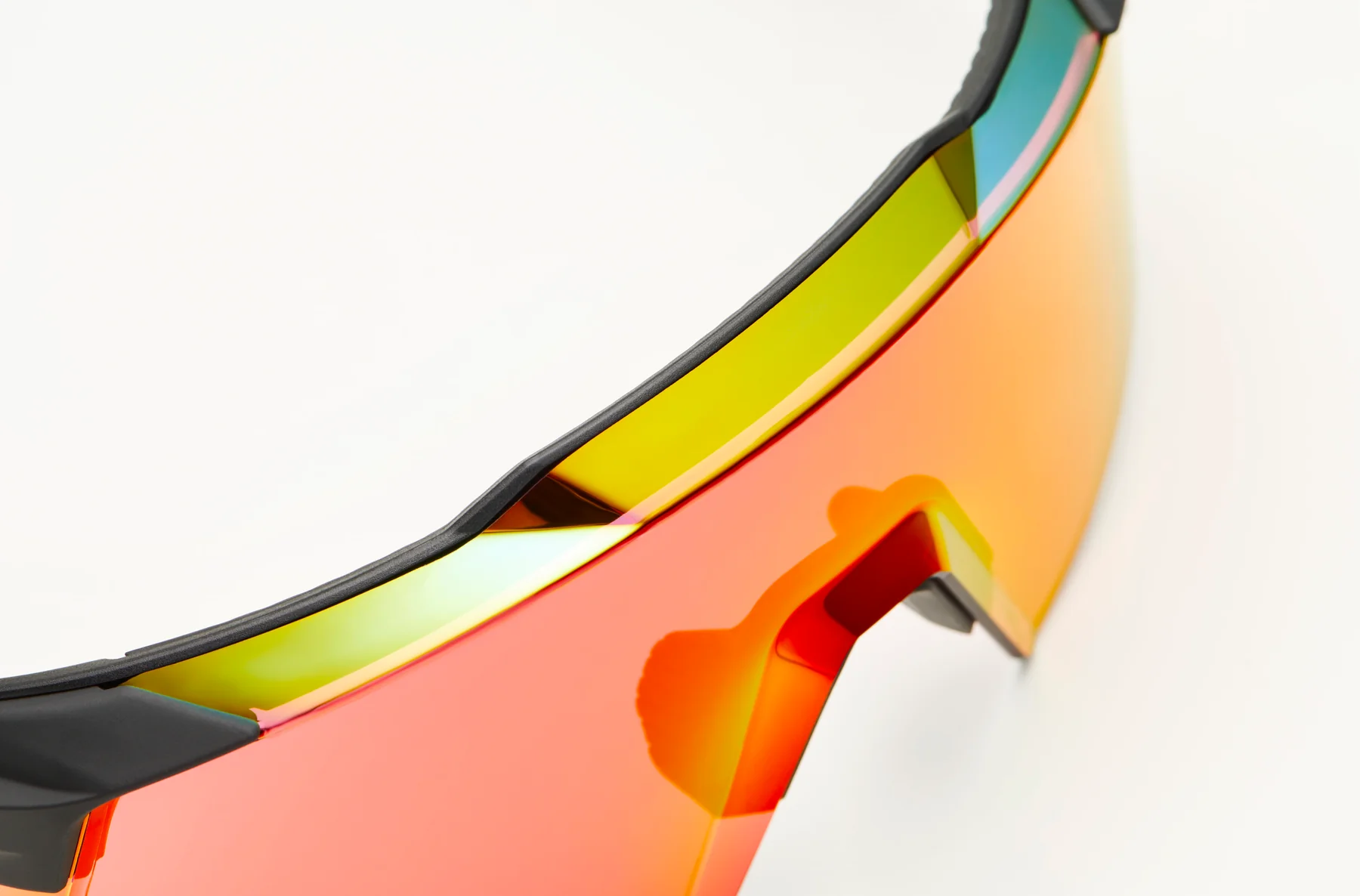 Beklædning - Cykelbriller - 100% AEROCRAFT - Soft Tact Black - HiPER Red Multilayer Mirror