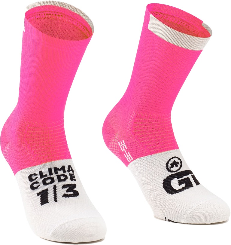 Beklædning - Sokker - Assos GT Socks C2 - Lyserød/Hvid