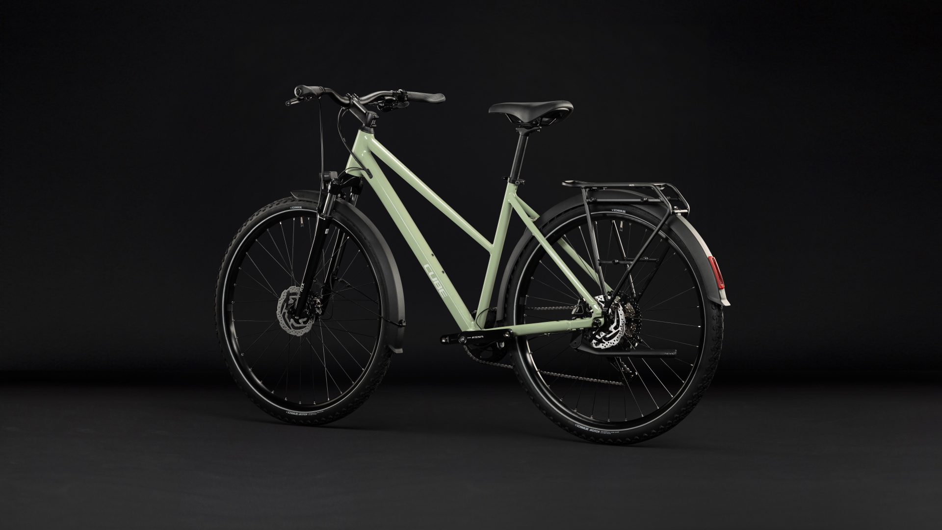 Cykler - Damecykler - Cube Nature ONE FE (Fully Equipped) Trapeze Dame 2027 - Almondgreen´green